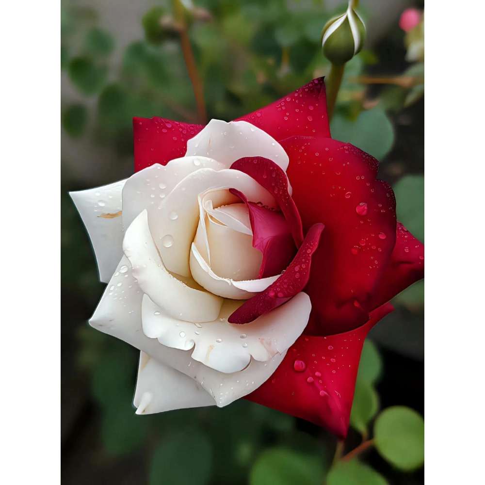 100 PCS Exquisite White with Red Rose Seeds