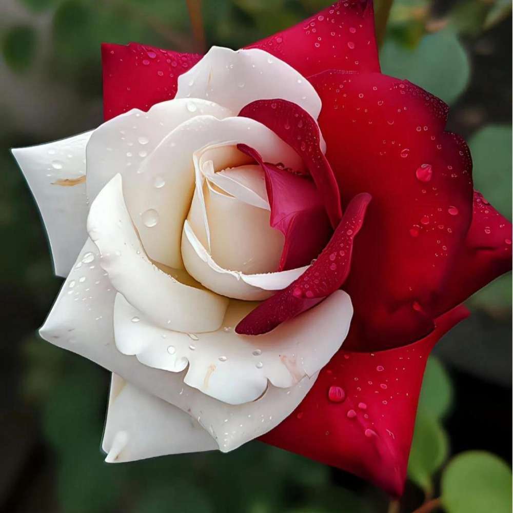 100 PCS Exquisite White with Red Rose Seeds