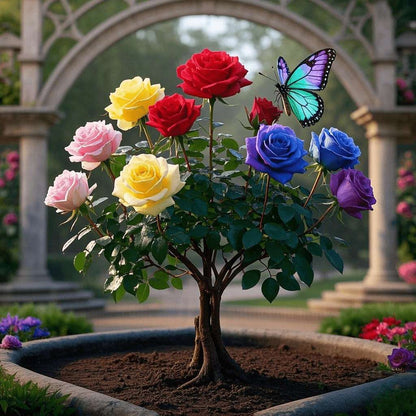 100 Pcs Vibrant Rainbow Rose Seeds