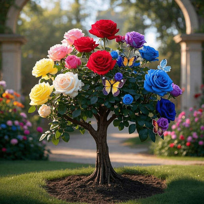 100 Pcs Vibrant Rainbow Rose Seeds