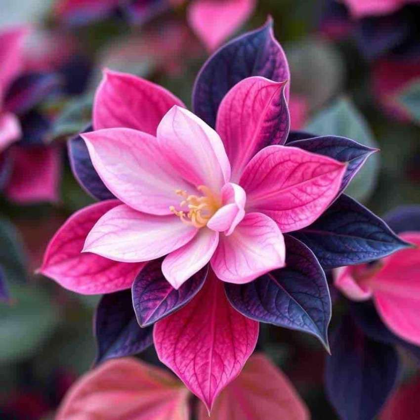20 Midnight Valentine Camilla Flower Balsam seeds beautiful distinct colored plant