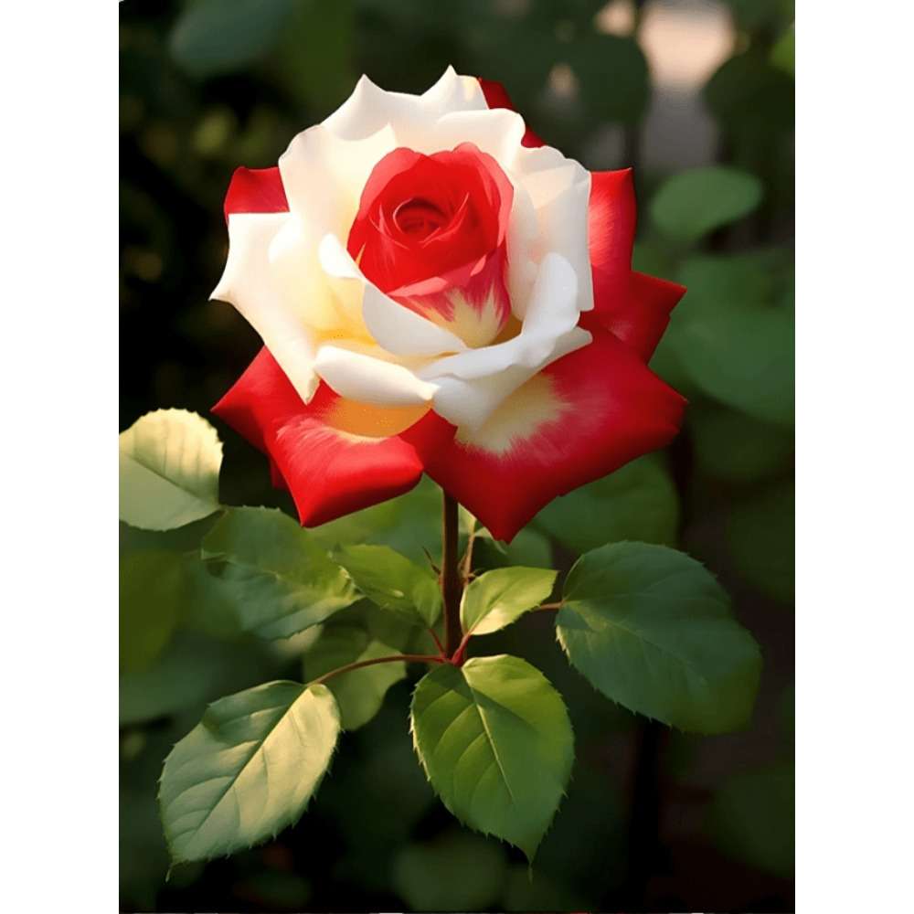 100 PCS Exquisite White with Red Rose Seeds