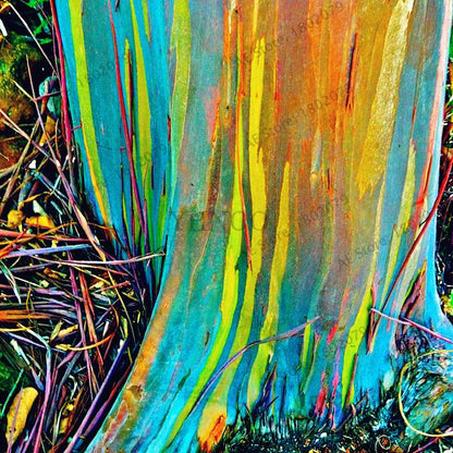 Rainbow Eucalyptus Seeds - Rare Tropical Tree for Garden Planting, Fast-Growing Showy Eucalyptus Deglupta