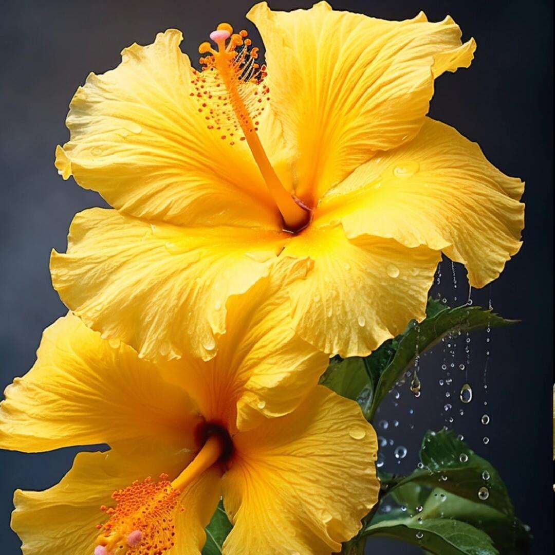 100 PCS Vibrant Yellow Hibiscus Seeds - Bring Tropical Charm to Your Garden
