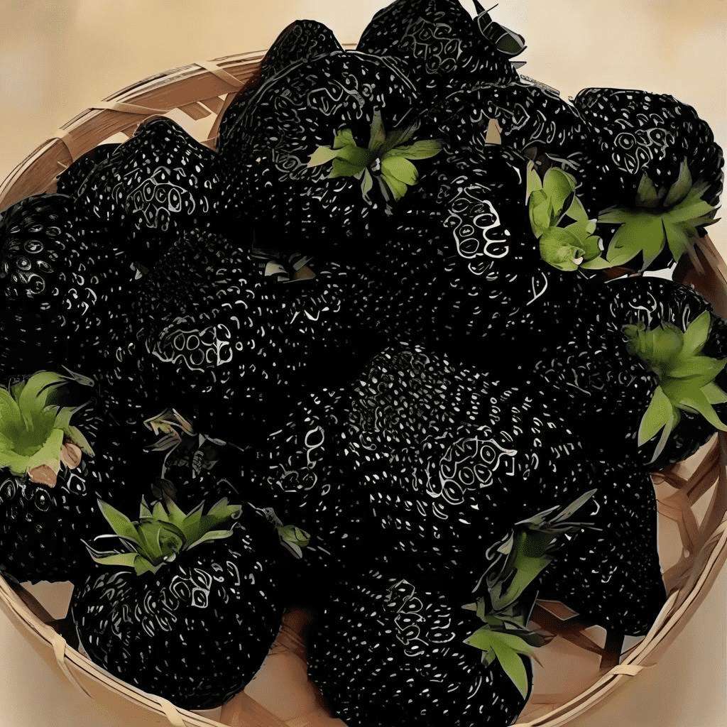 1000 PCS Black Strawberry Seeds - Unique & Rare Fruit Plants for Your Garden(Non GMO)